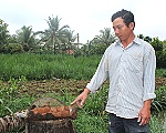 Đào mương phát hiện trái pháo 105 ly