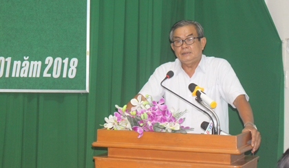 Giám đốc Sở Công thương Ngô Văn Tuấn phát biểu tại hội nghị.