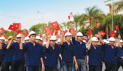 Giai cấp công nhân không ngừng lớn mạnh.                                                                                                                                                        Ảnh: ĐL