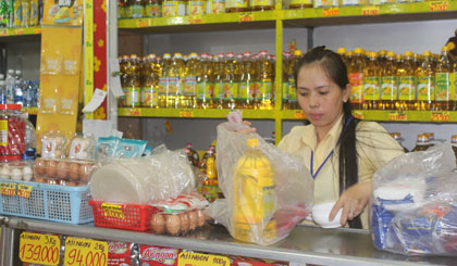 Hàng hóa đã sẵn sàng phục vụ tết.