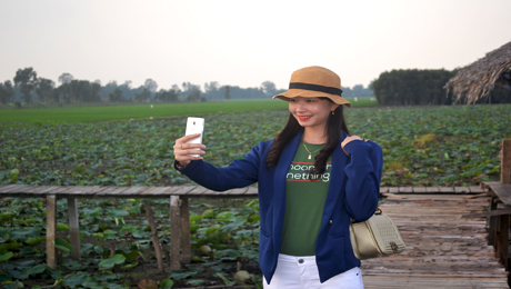 Đồng Sen Gò Tháp, một điểm đến được giới trẻ rất yêu thích.