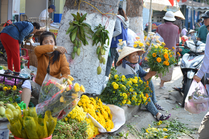 Tại chợ Thạnh Trị