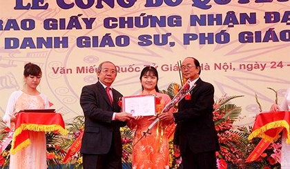 Hơn 1.200 người đạt tiêu chuẩn giáo sư, phó giáo sư trong năm 2017. Ảnh:giaoduc.net.vn