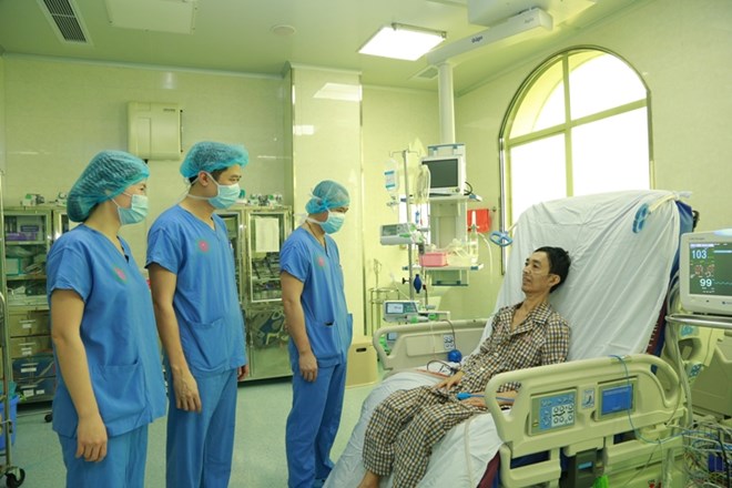 Bệnh nhân được ghép phổi đã hồi phục sức khỏe. (Ảnh: PV/Vietnam+)