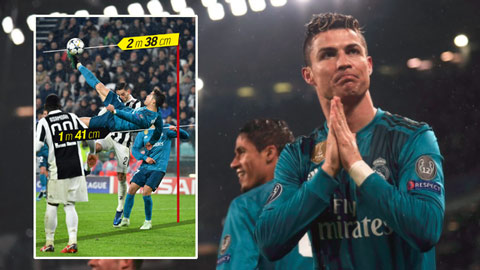 Siêu phẩm xe đạp chổng ngược của Ronaldo