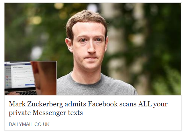 Báo Daily Mail của Anh đưa tin, Facebook thừa nhận 