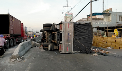 Hiện trường vụ tai nạn.