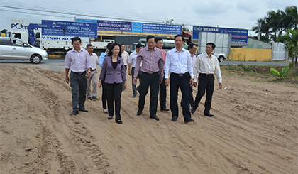 Đoàn giám sát HĐND tỉnh khảo sát thực tế tình hình lập quy hoạch, tổ chức thực hiện và quản lý quy hoạch tại TX. Gò Công