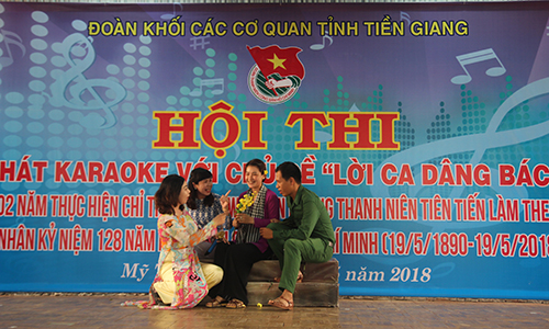 Tiết mục dự thi của Chi đoàn Báo Ấp Bắc.
