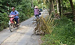 Tuyến đường liên xã Bình Trưng- Dưỡng Điềm sụp lún nghiêm trọng