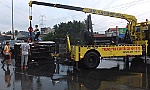 Lại xảy ra tai nạn liên hoàn trên đường dẫn cao tốc