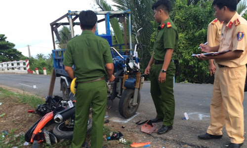 Hiện trường vụ tai nạn.