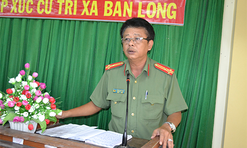 Lãnh đạo Công an Châu Thành giải trình các ý kiến của cử tri