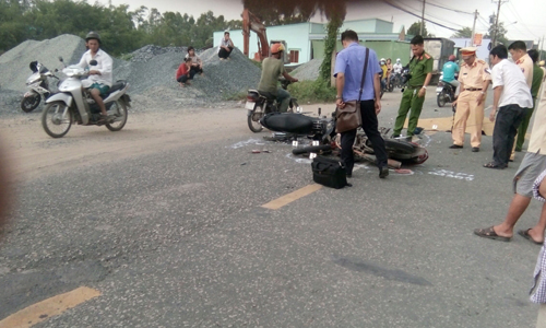 Hiện trường vụ tai nạn.