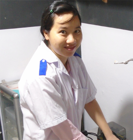 Chị Thanh rất đam mê nghiên cứu lĩnh vực công nghệ sinh học.