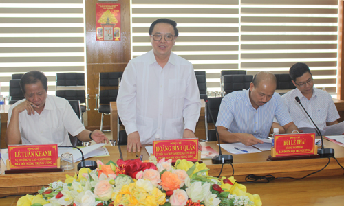 Trưởng Ban Đối ngoại Trung ương Hoàng Bình Quân phát biểu kết luận tại buổi làm việc.