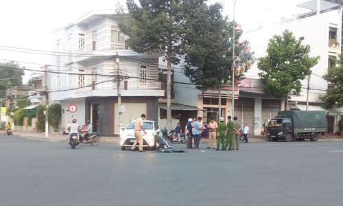 Hiện trường vụ tai nạn.