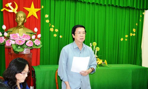 Chủ tịch HĐND tỉnh Nguyễn Văn Danh phát biểu tại buổi tiếp công dân.