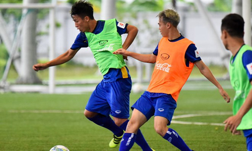 U23 Việt Nam tập luyện chuẩn bị cho ASIAD 18.