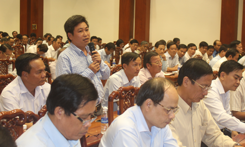 Đơn vị tư vấn phát biểu ý kiến tại buổi gặp gỡ.