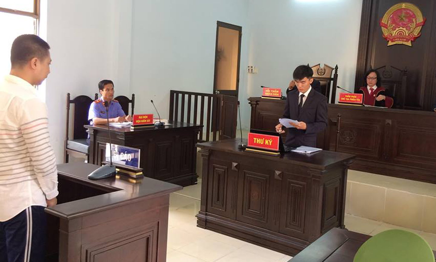 Đối tượng tại hội đồng xét xử.