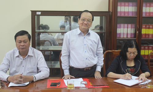 Phó Chủ tịch UBND tỉnh Trần Thanh Đức phát biểu tại buổi làm việc.