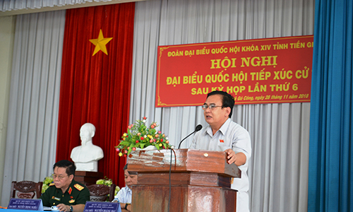 Phó Bí thư Thường trực Tỉnh uỷ, Trưởng Đoàn ĐBQH tỉnh Tiền Giang Võ Văn Bình 