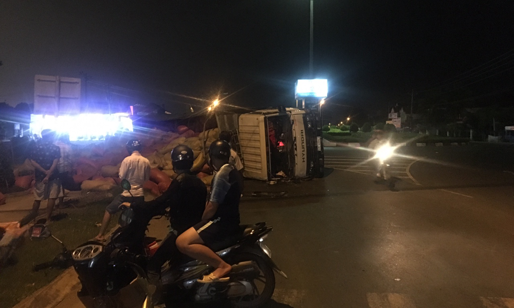 Hiện trường vụ tai nạn.