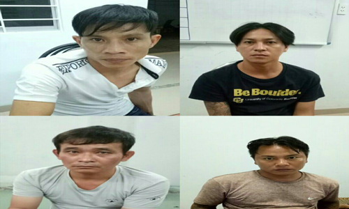 Các đối tượng bị bắt giữ.