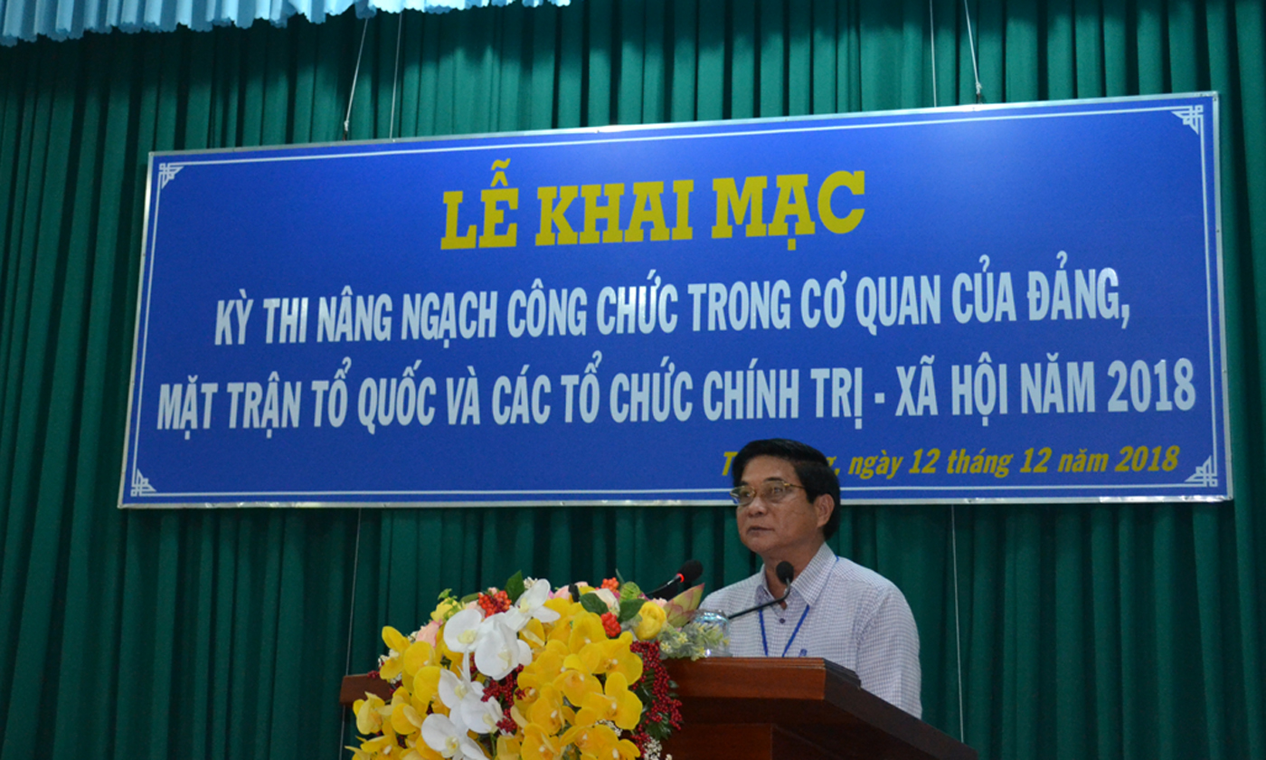 Đồng chí Nguyễn Văn Nhã phát biểu khai mạc