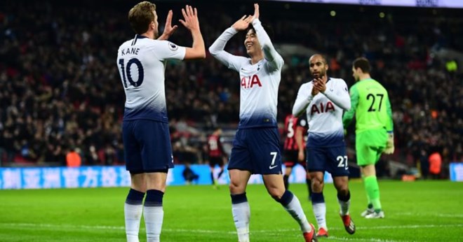 Son Heung-min (số 7) lại tỏa sáng giúp Tottenham chiến thắng.