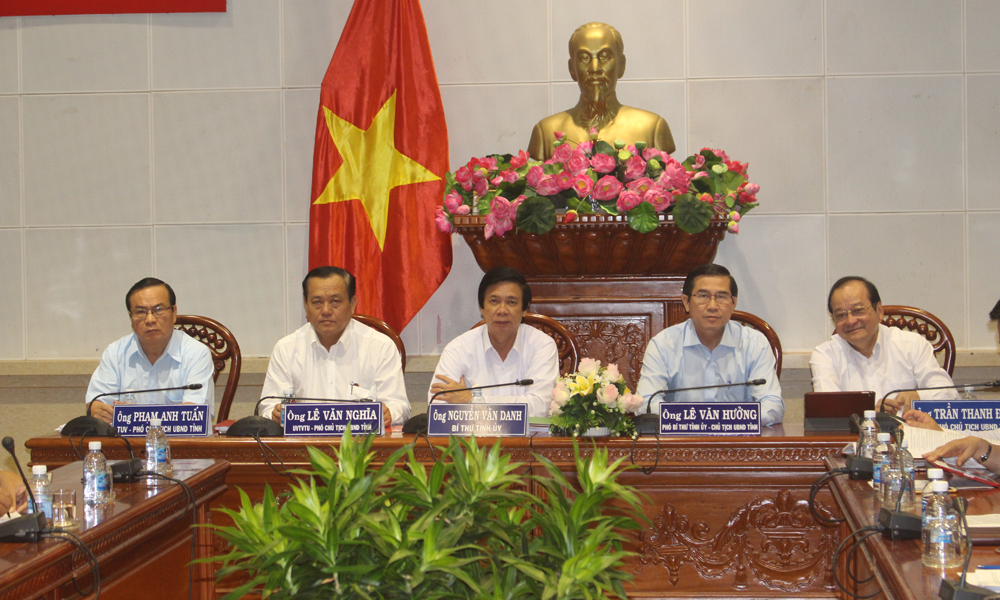 Quang cảnh tại điểm cầu Tiền Giang.