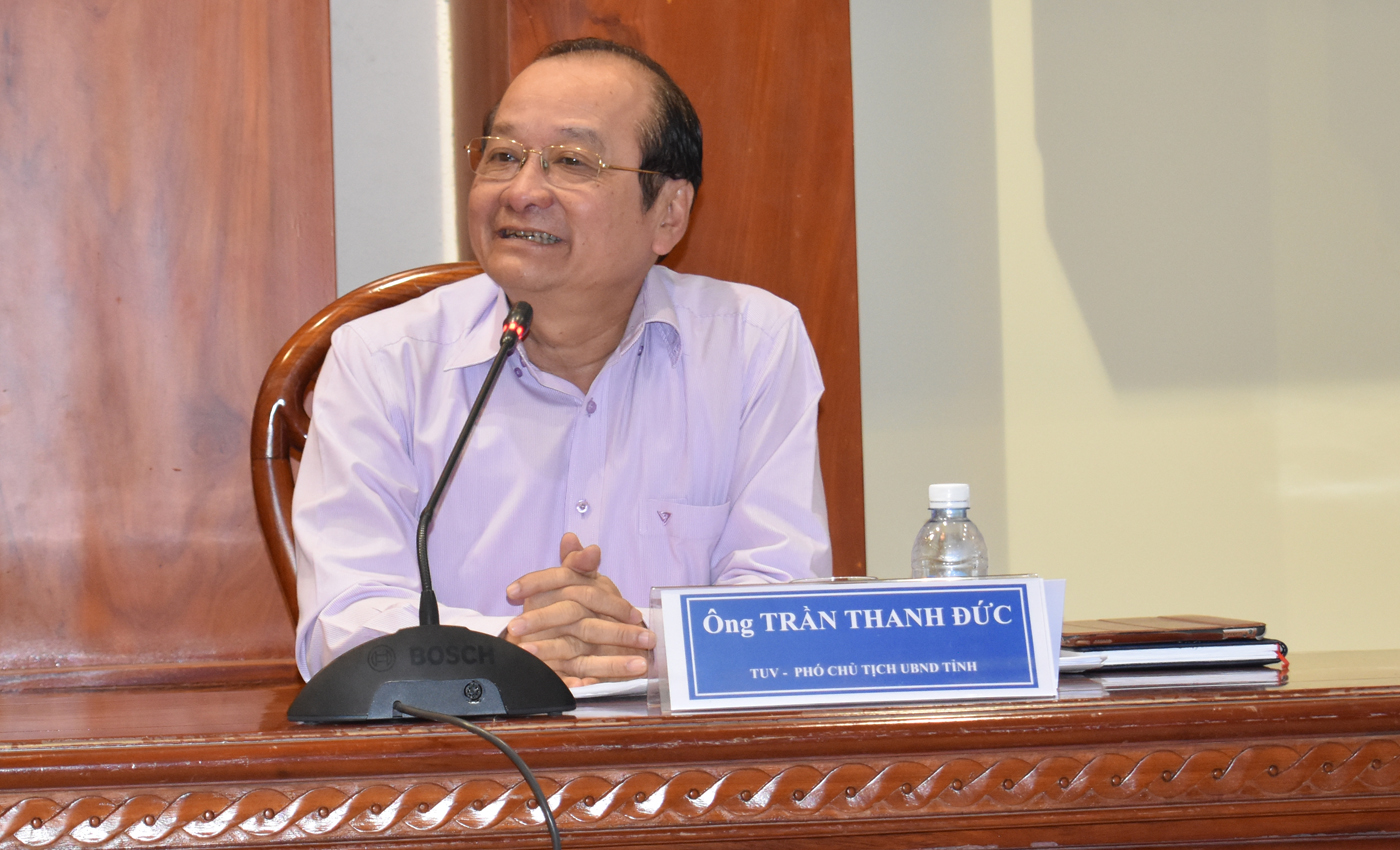 Đồng chí Trần Thanh Đức, Phó Chủ tịch UBND tỉnh phát biểu 