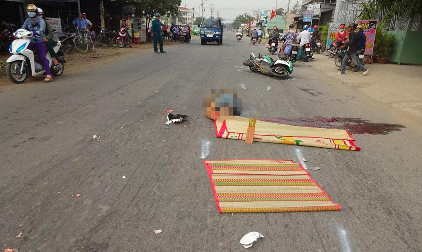 Hiện trường vụ tai nạn.