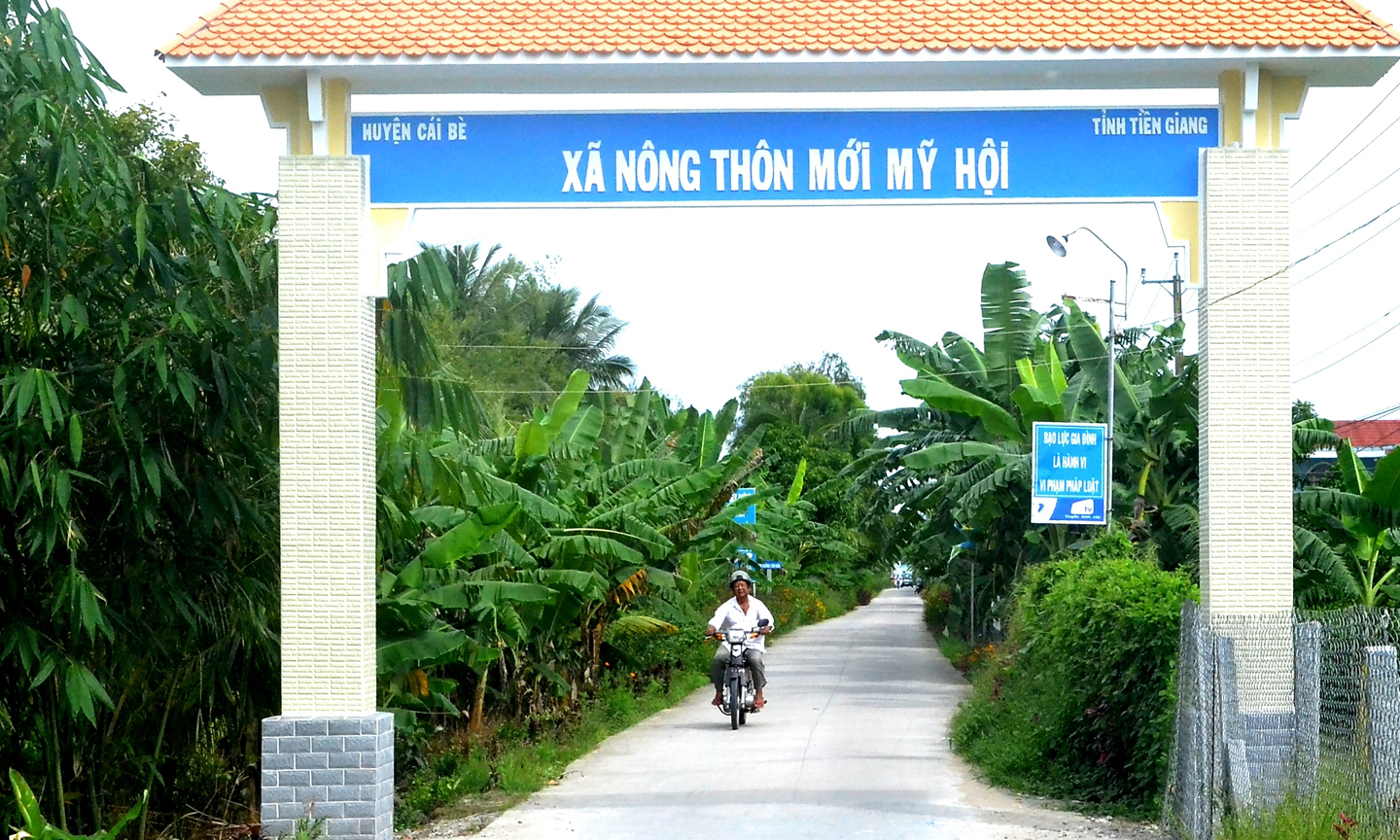 Huyện Cái Bè có 10 xã đạt chuẩn NTM, chiếm 41,67% tổng số xã trong huyện.