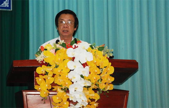 Đồng chí Nguyễn Văn Danh phát biểu kết luận hội nghị.