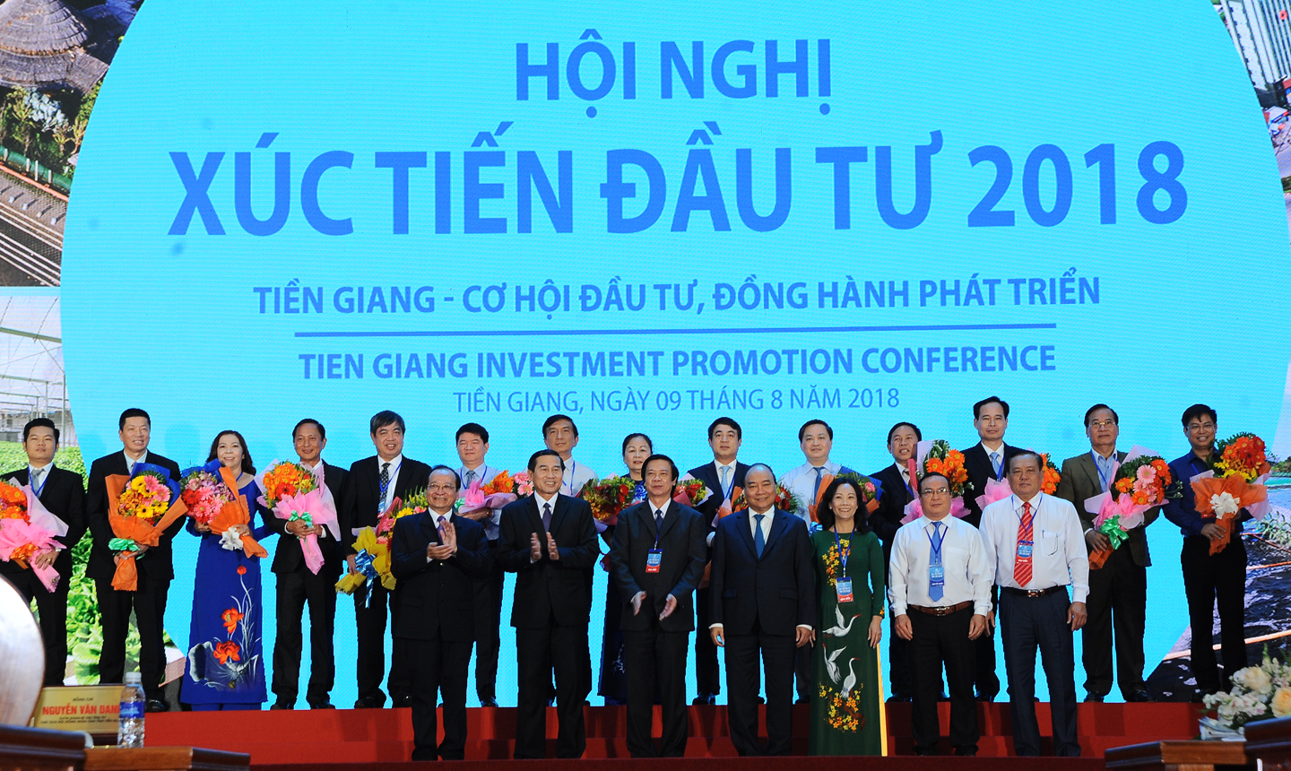 Hội nghị Xúc tiến đầu tư tỉnh Tiền Giang năm 2018 đã tạo dấu ấn tốt đẹp, được Thủ tướng Chính phủ đánh giá cao.        							       Ảnh: DUY SƠN