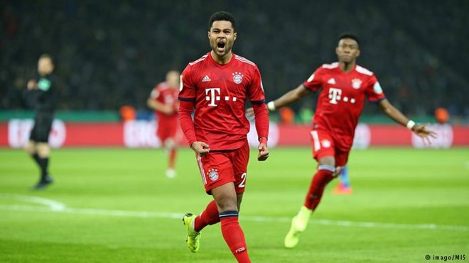 Serge Gnabry giúp Bayern vào tứ kết Cúp Quốc gia Đức. (Nguồn: imago)
