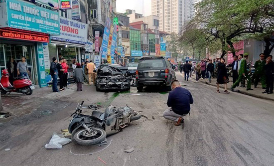 Hiện trường một vụ tai nạn giao thông. Ảnh: Sơn Bách/Vietnam+