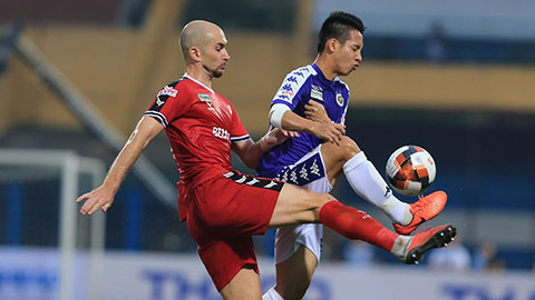 Hà Nội FC (xanh) đã giành Siêu cúp QG 2018 Ảnh: Minh Tuấn