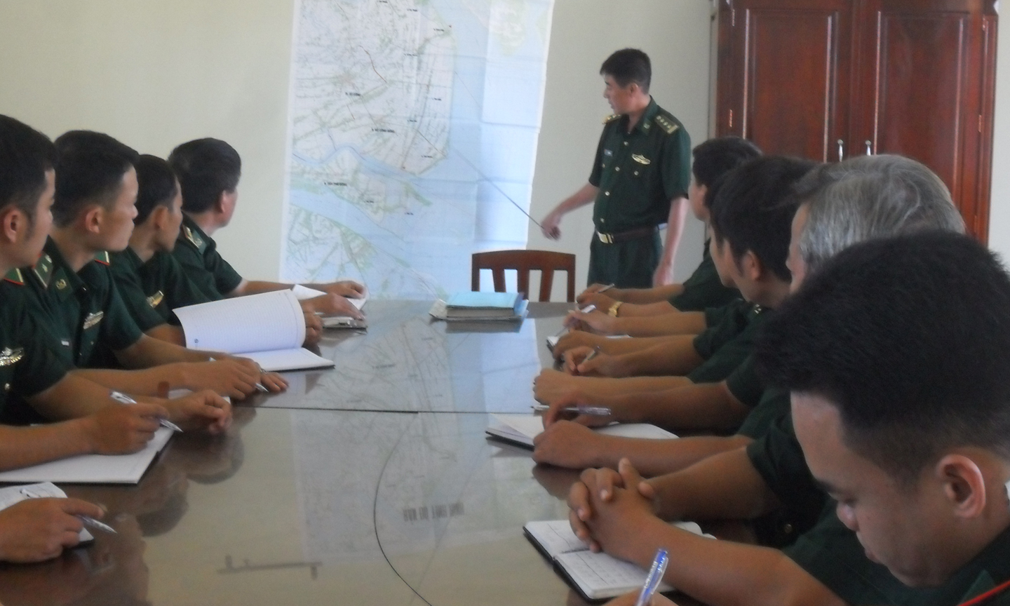 Đồn Biên phòng Tân Thành triển khai phương án tác chiến phòng thủ.