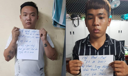 2 đối tượng ttrong nhóm tham gia tấn công Hiếu