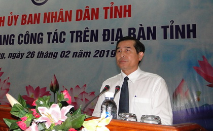 Chủ tịch UBND tỉnh phát biểu tại buổi gặp gỡ