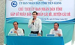 Nhân dân thị trấn Cái Bè quan tâm vấn đề mở rộng Tỉnh lộ 875