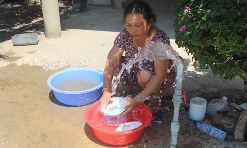 Tỷ lệ hộ dân sử dụng nước máy ở huyện  Tân Phú Đông ngày càng tăng.