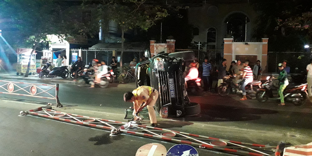 Hiện trường vụ tai nạn.