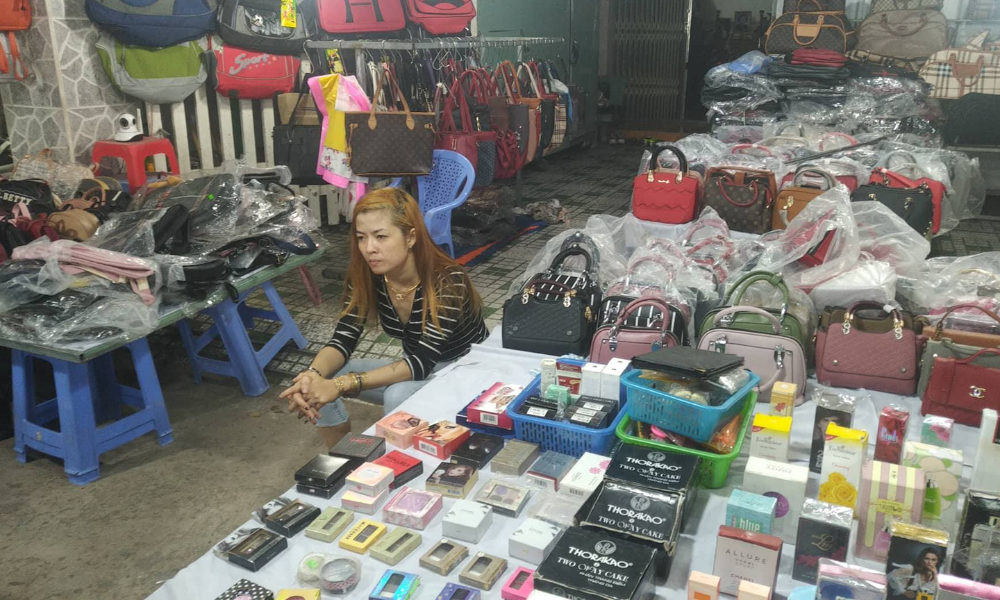 Đối tượng bắt giữ tại Chợ đêm P.6 , TP.Mỹ Tho.