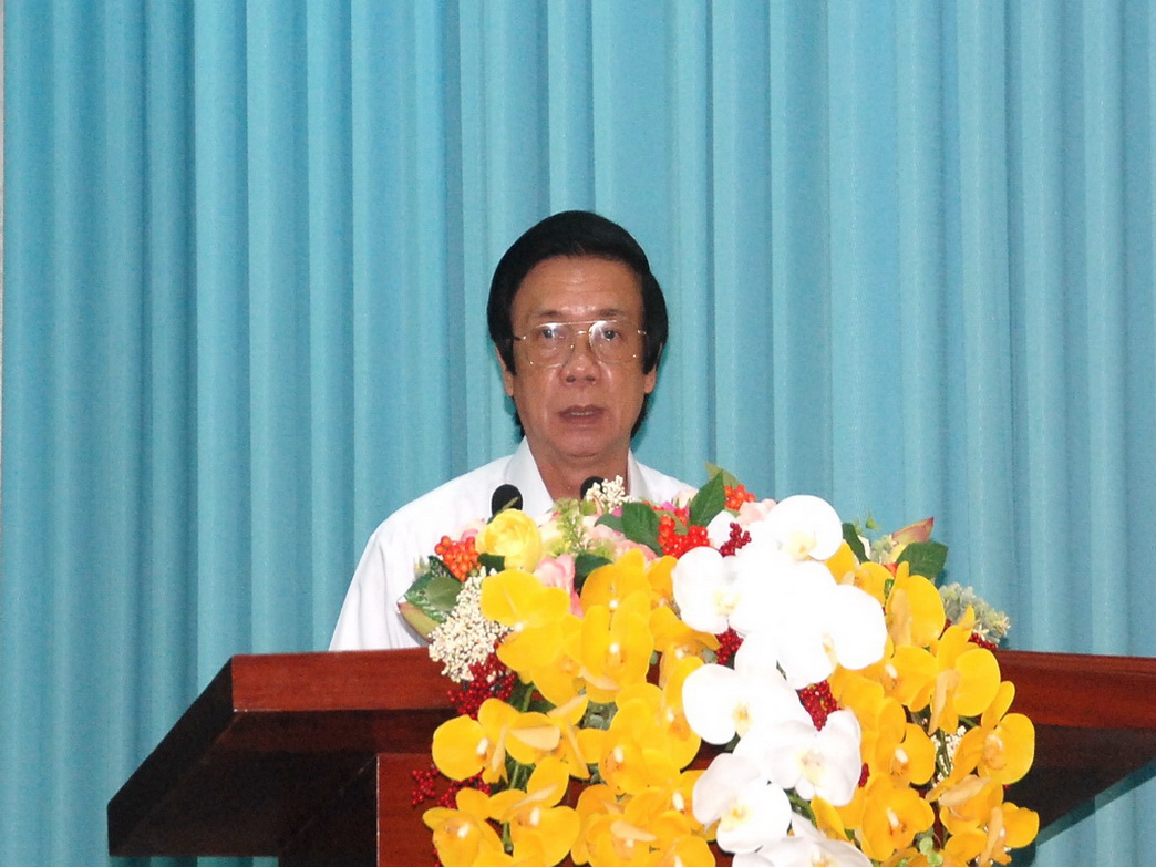 Bí thư Tỉnh ủy Nguyễn Văn Danh phát biểu kết luận hội nghị