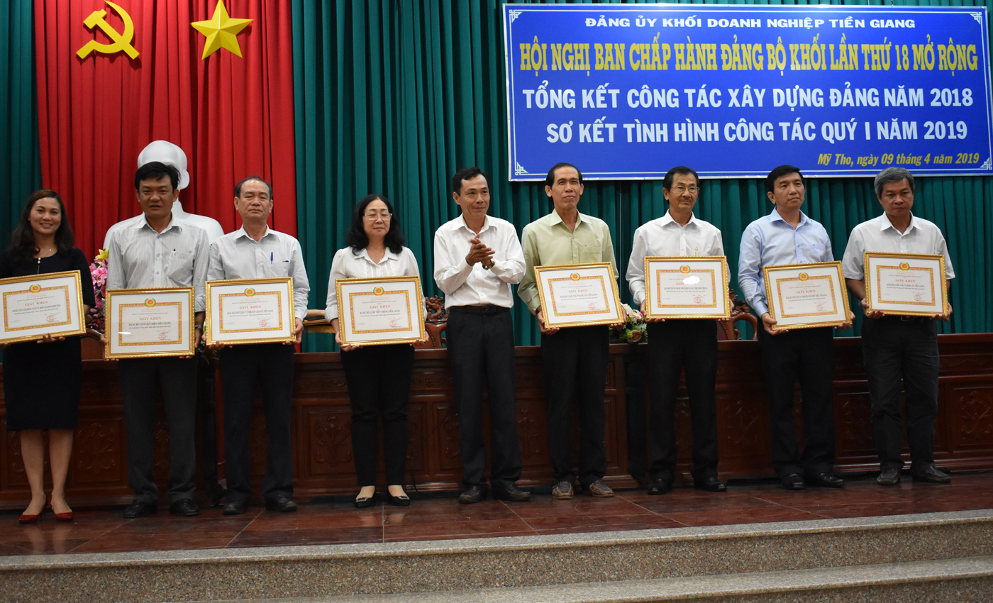 Khen thưởng 9 chi, đảng bộ cơ sở hoàn thành xuất sắc nhiệm vụ 2018