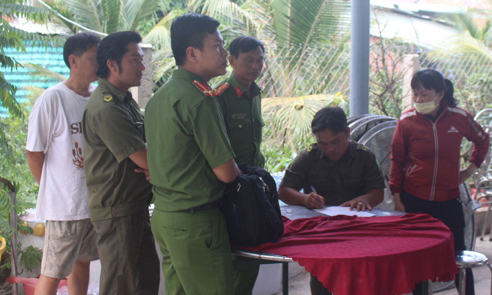 Ngôi nhà nơi người dân phát hiện ông Kiển chết.